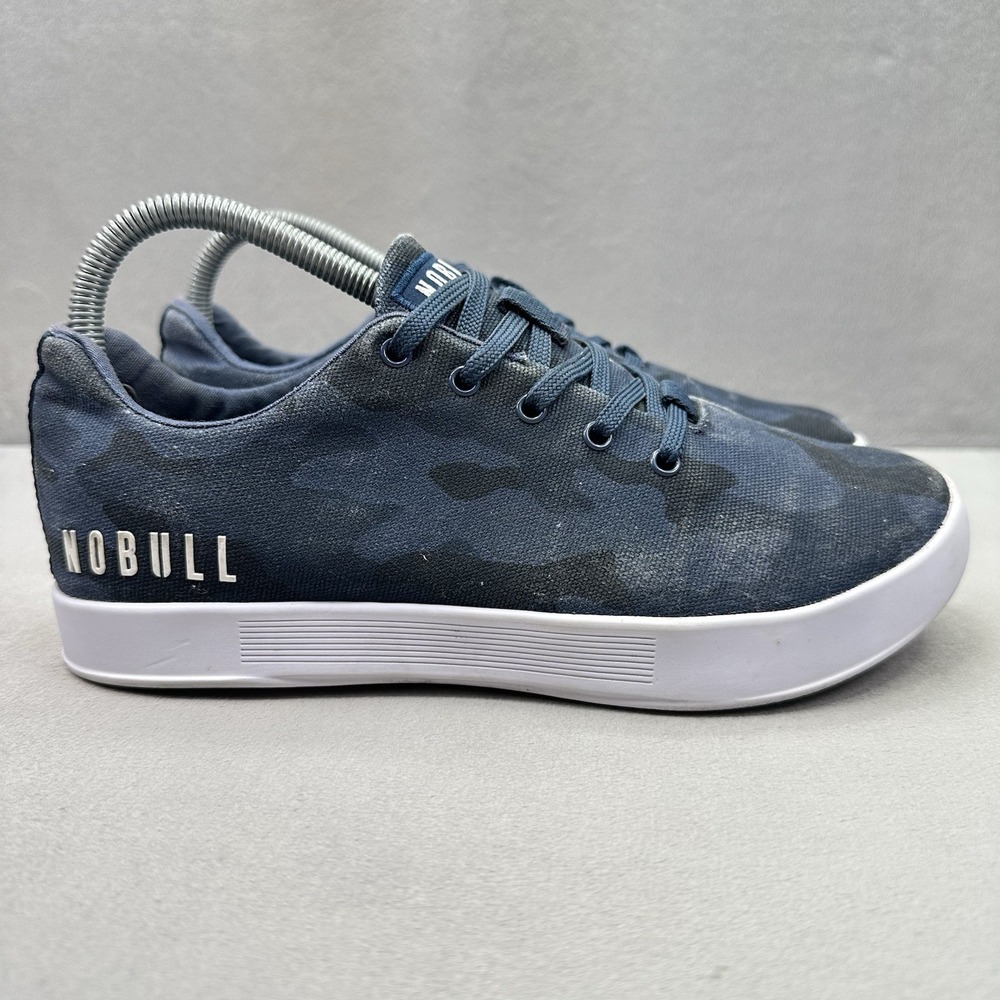 NOBULL Canvas Trainer Womens Size 7.5 Shoes Blue Camo Low Top Training Gym